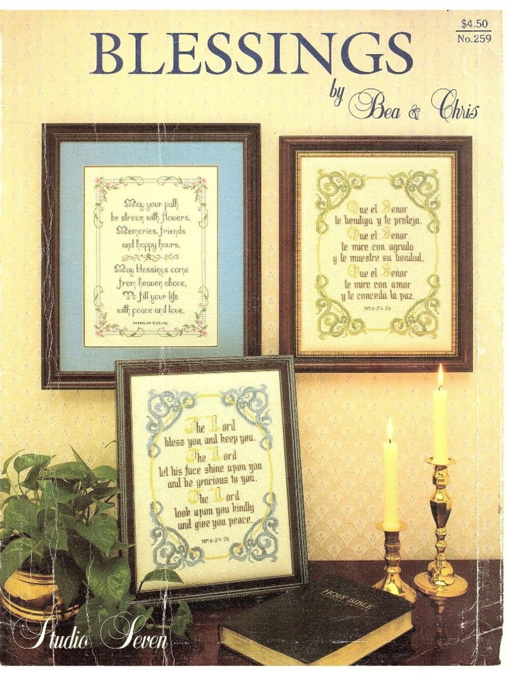 Blessings Vintage Cross Stitch Pattern Leaflet 1993 By Studio Seven No.259
